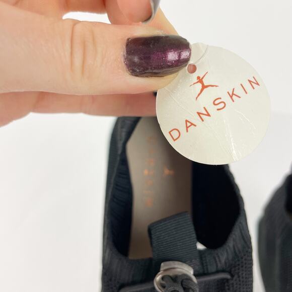 Danskin Womens Active Lace Knit Sneakers 8 Black Ultralight Comfort Running NWOB - Picture 10 of 11